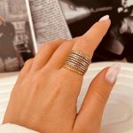 انگشتر ۹ رج تراش‌دار پیکابو