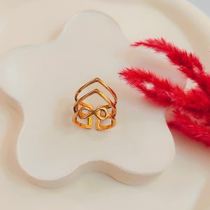 انگشتر مینیمال دخترونه طرح تاج