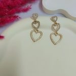 گوشواره‌ جواهری طرح قلب